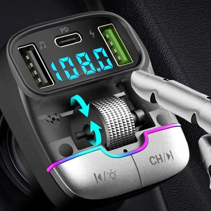transmetteur fm et bluetooth audiodrive hd doigt metal