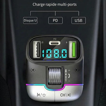 transmetteur fm et bluetooth hd polyvalent